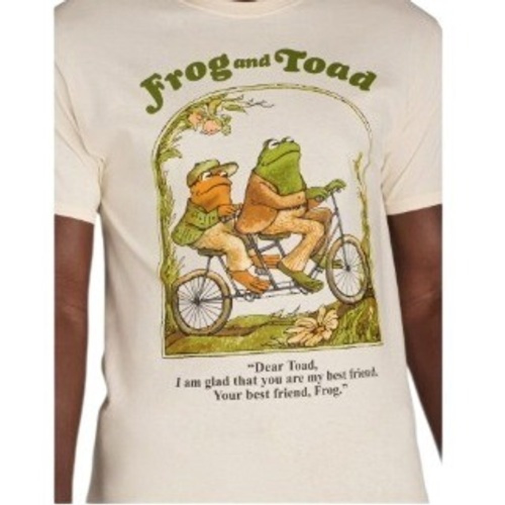 Frog and Toad Bicycle Best Friends T-Shirt 100% Cotton Size XL
